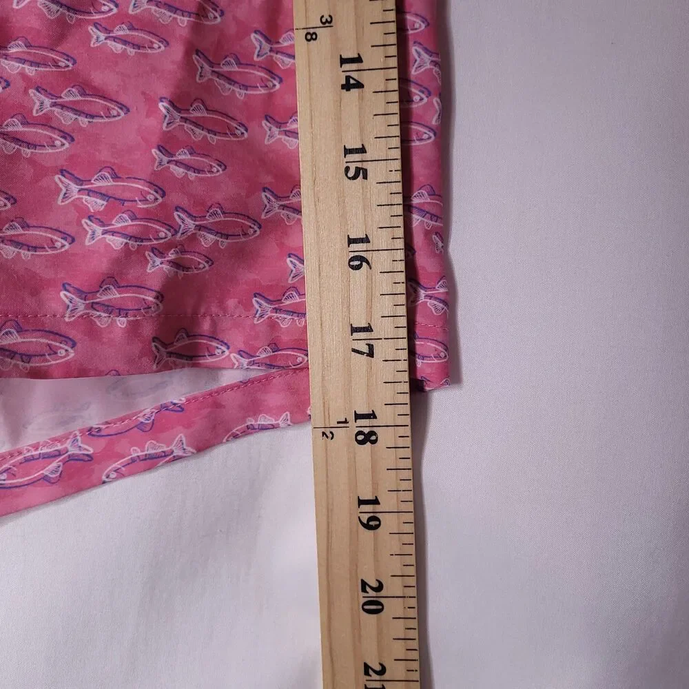 Peter Millar Swim Trunks Mens Large Red School Of Fish